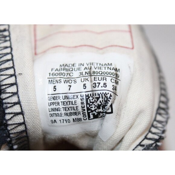 Converse Chuck 70 Hi Grid JW Anderson Black Insign Mens 5 Sneakers 160807C - Picture 9 of 11